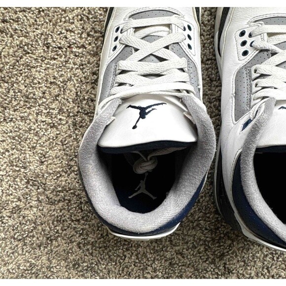 Nike Air Jordan 3 Retro Midnight Navy Size 7 Youth (Size 8.5 Women's) - Picture 8 of 8